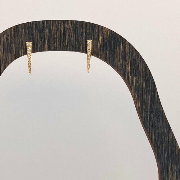 EF Collection 14KT yellow gold Earrings with brilliant cut diamonds - Picture 2 of 10
